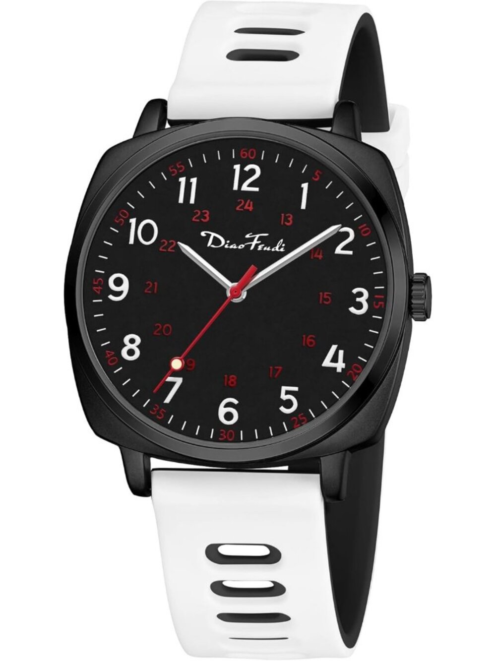 Diaofendi Women's White And Black Analog Medical Professional Waterproof Watch
